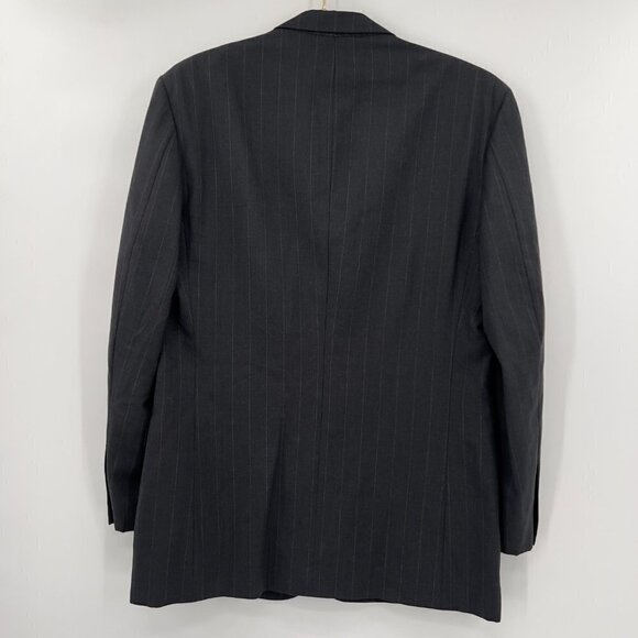 Vintage Karl Lagerfeld Paris Mens 100% Wool Charcoal Gray Jacket/Blazer - Picture 4 of 8